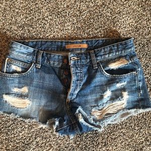 Joe’s distressed Jean shorts